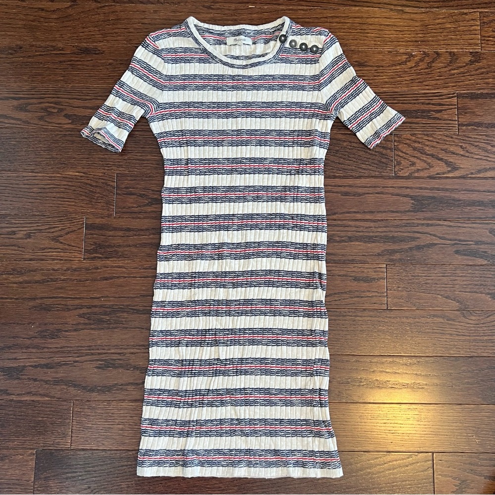Madewell Ribbed Lawton Striped Dress
